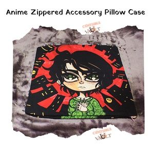 Anime Zippered Accessory Pillow Case. See Pics for Measurements